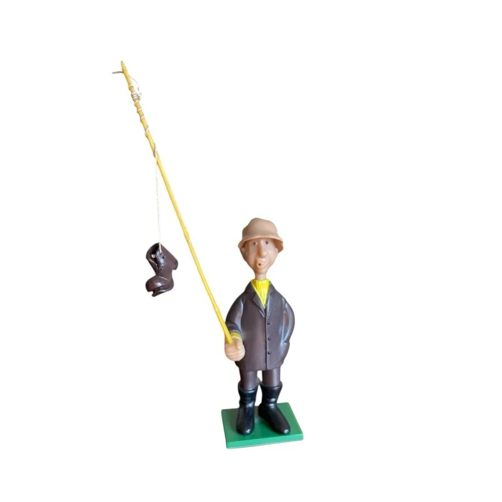 4 Wilton Cake Toppers Cowboy Man on Pier Old Man‎ Fishing Boot Baseball Player